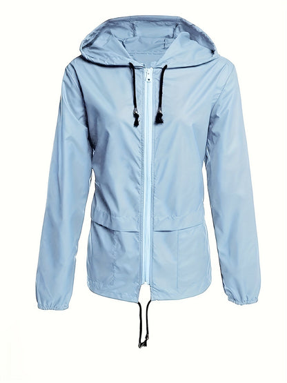Eva | Plain Colour Windbreaker with Long Sleeves
