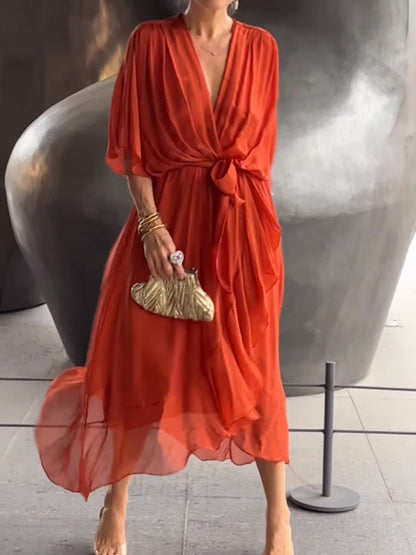 Eva | Elegant chiffon evening dress
