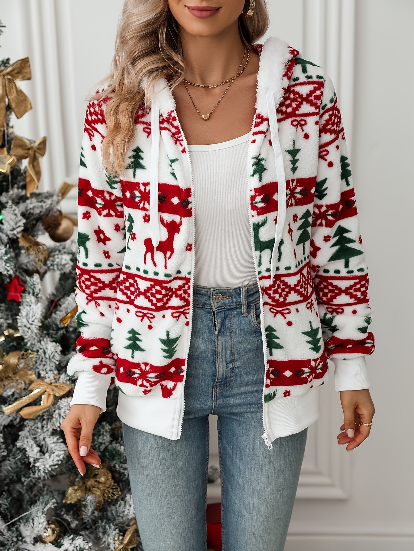 Evelien | Festive Christmas Hooded Ladies' Jacket