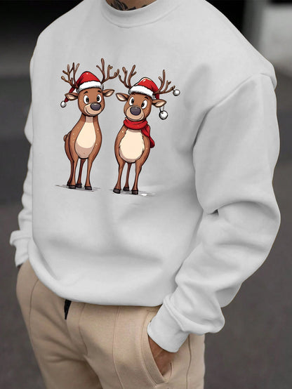 Eziah | Festive Reindeer Print Men's Sweatshirt