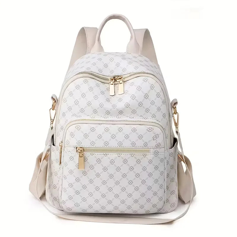 Backpack with Geometric Pattern