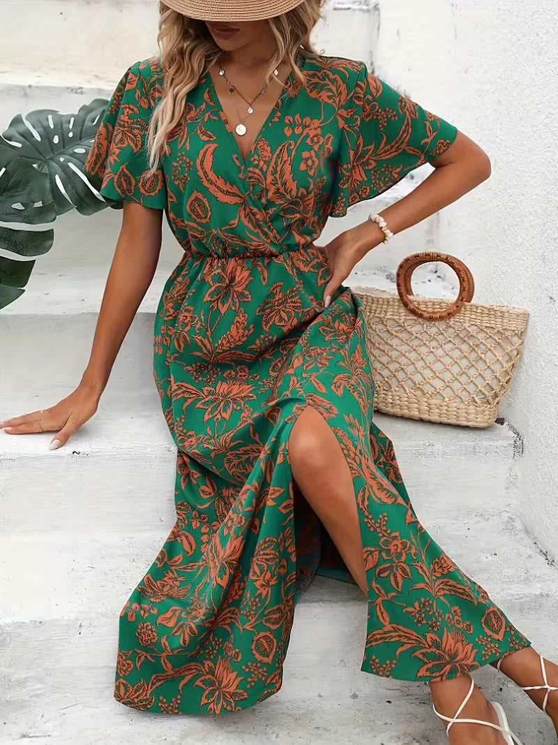Wrap Dress with Floral Print