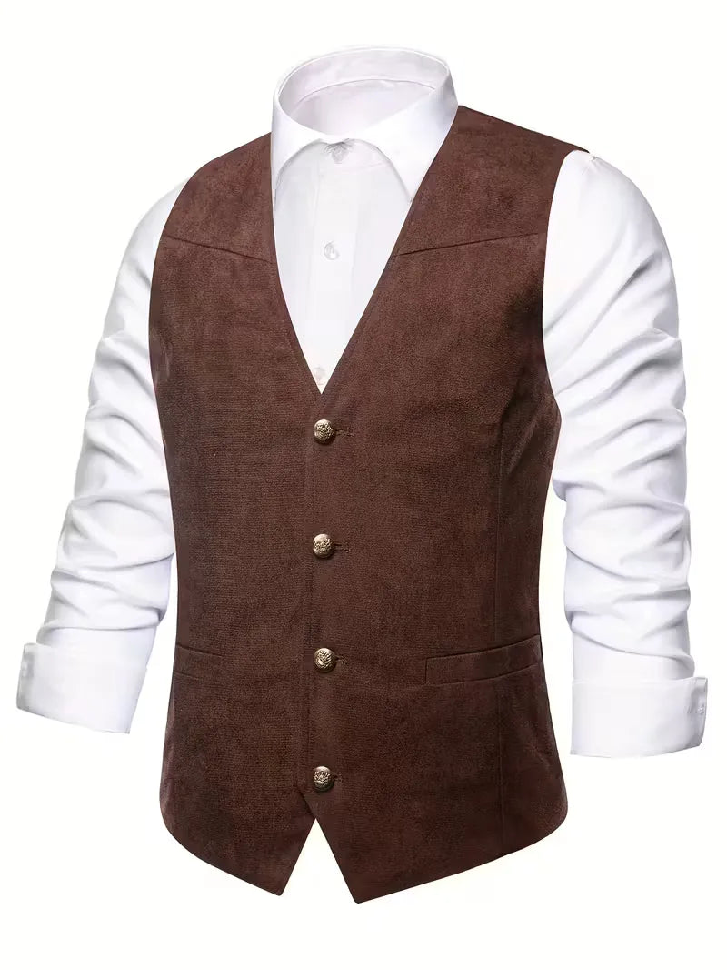 Waistcoat with V-neck and Buttons