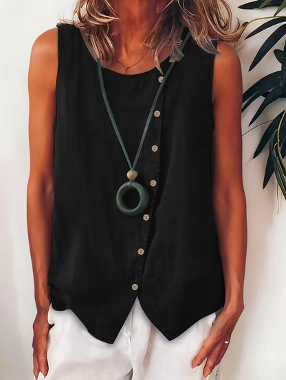 Bohemian ladies' blouse with buttons