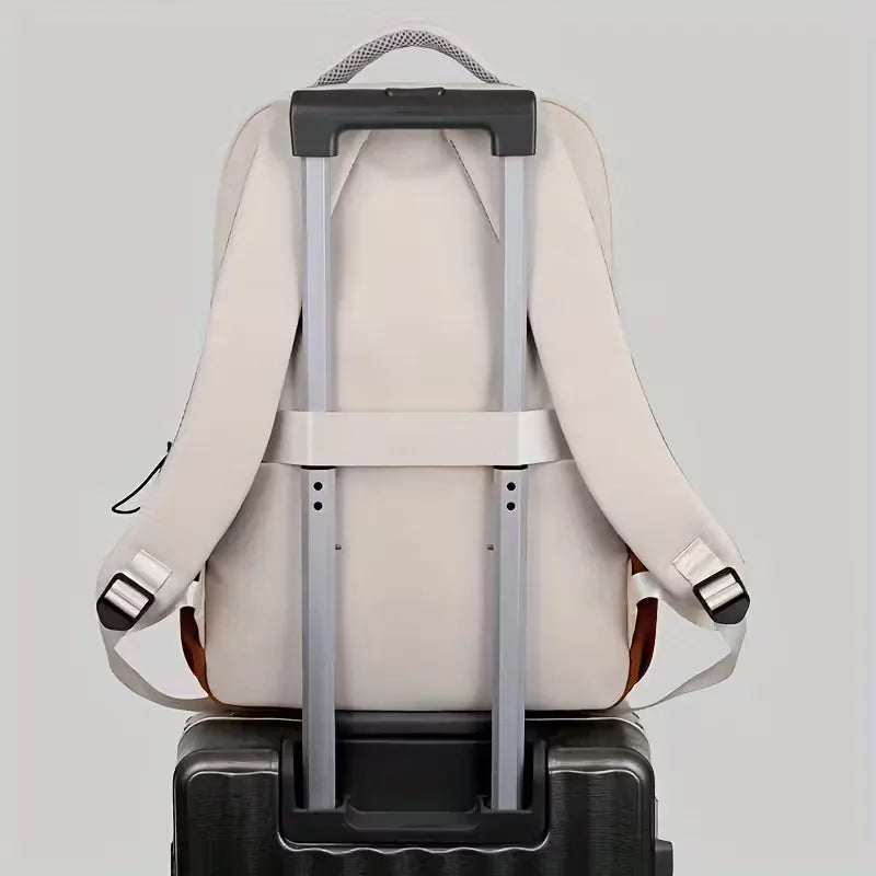 Two-tone backpack with adjustable straps
