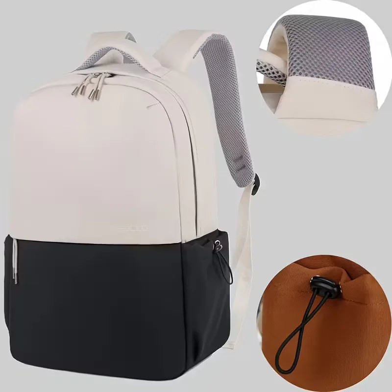 Two-tone backpack with adjustable straps