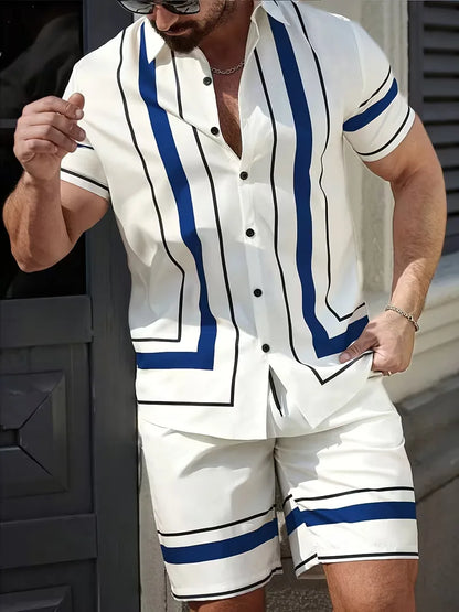 Summer Clothing Set with Geometric Print