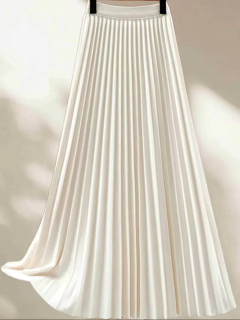 Pleated Skirt with High Waist
