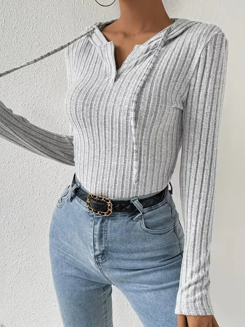 Hooded Bodysuit with Long Sleeves