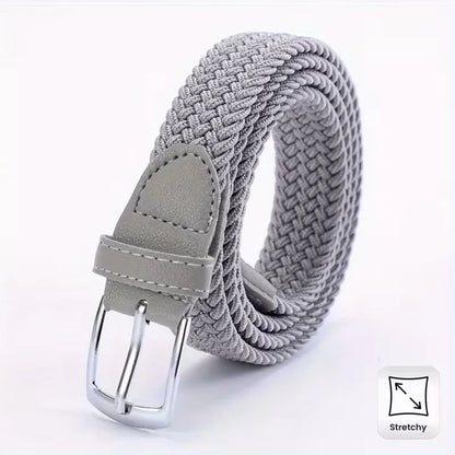 Wide belt with braided texture
