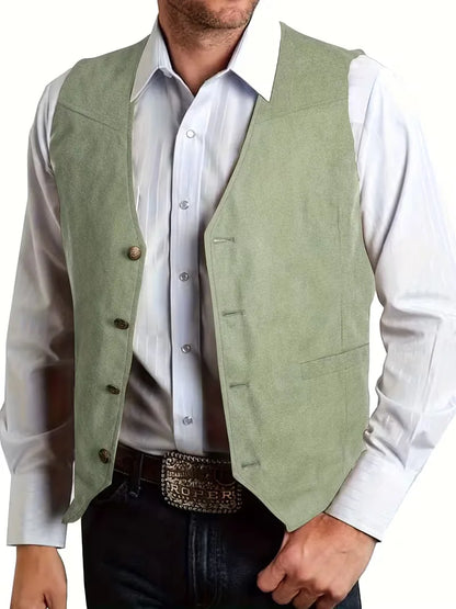 Waistcoat with V-neck and Buttons