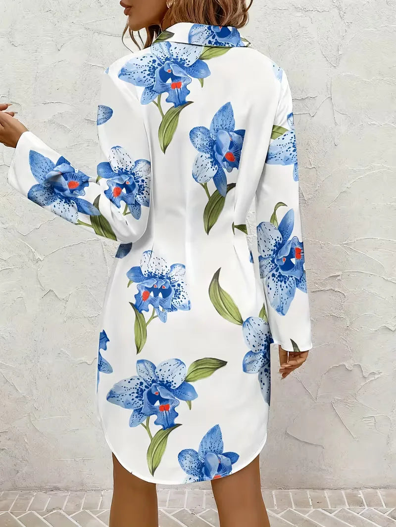 Shirt Dress with Floral Print