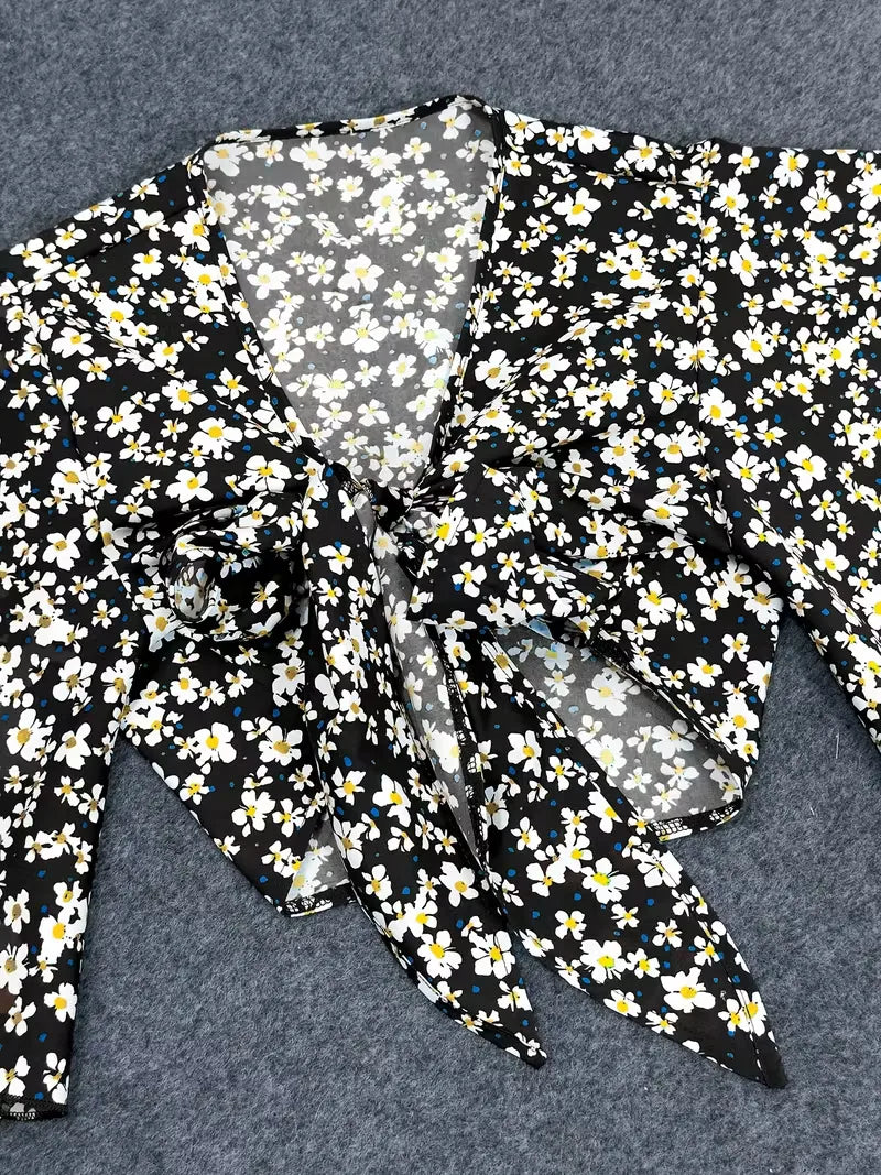 Floral Print Crop Top