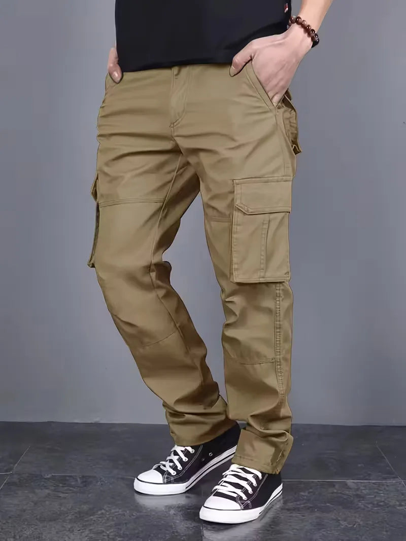 Cargo trousers with flap pockets