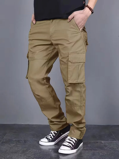 Cargo trousers with flap pockets