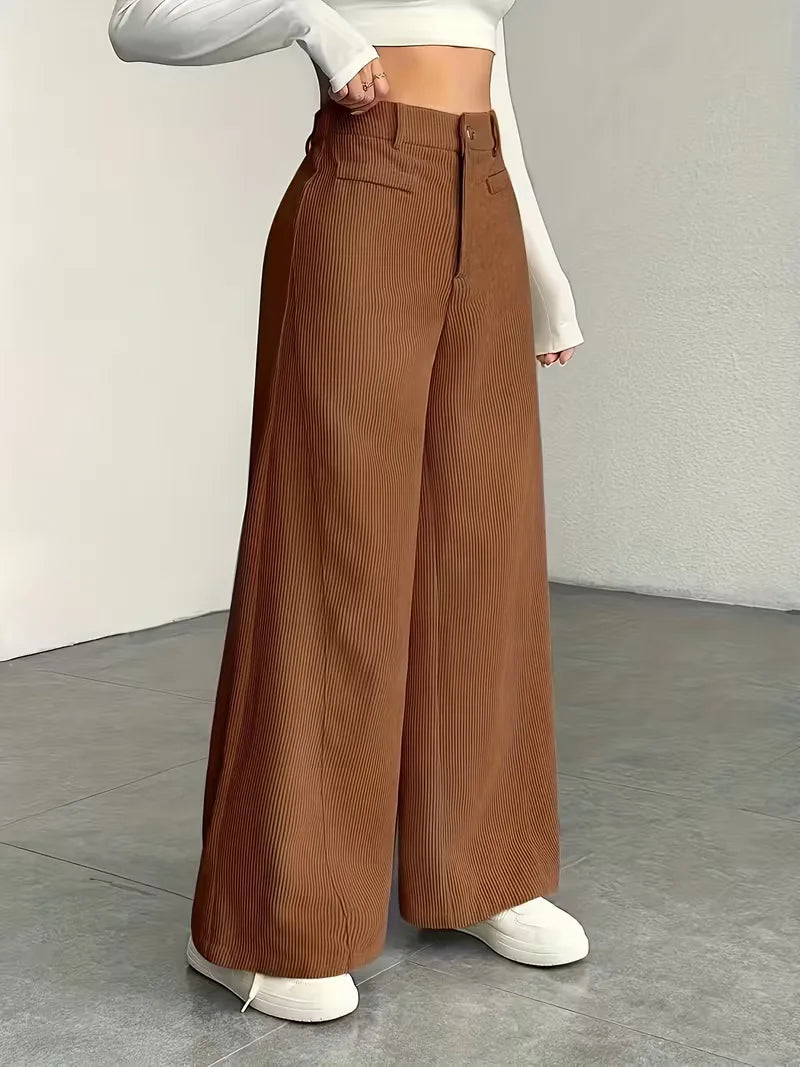 Wide Leg Trousers with High Waist