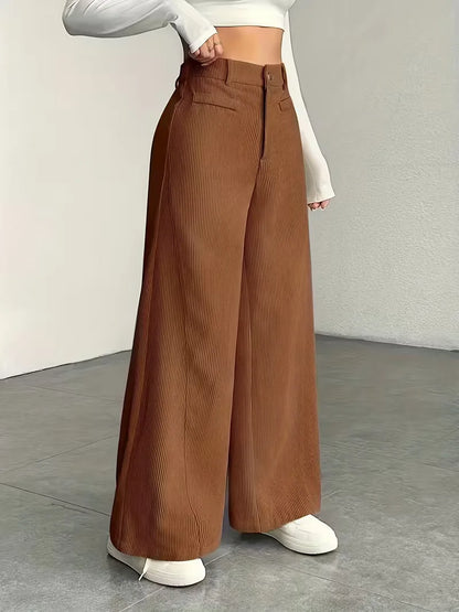 Wide Leg Trousers with High Waist
