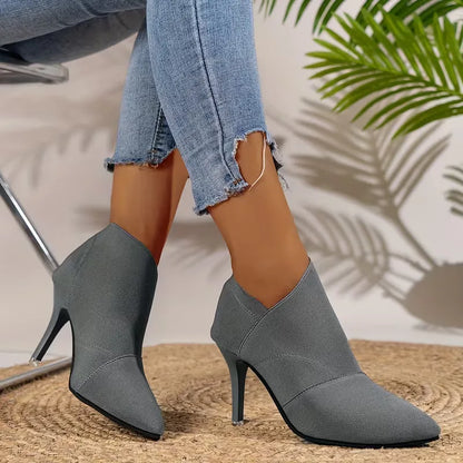 Stiletto ankle boots with high heels