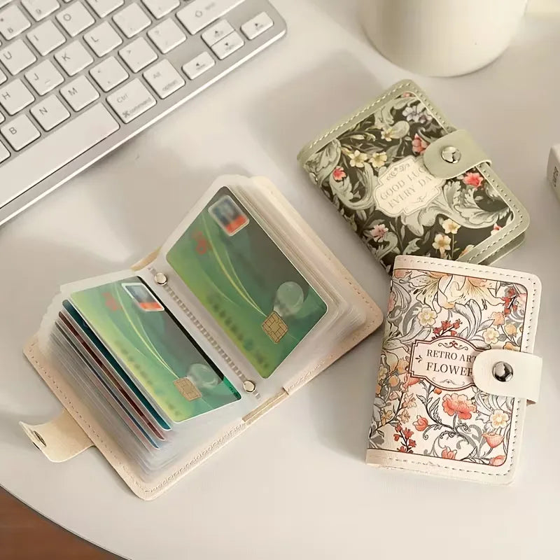 Card Holder with Floral Print