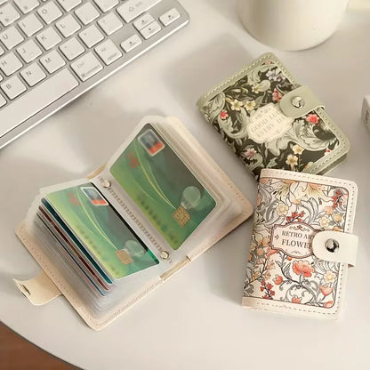 Card Holder with Floral Print