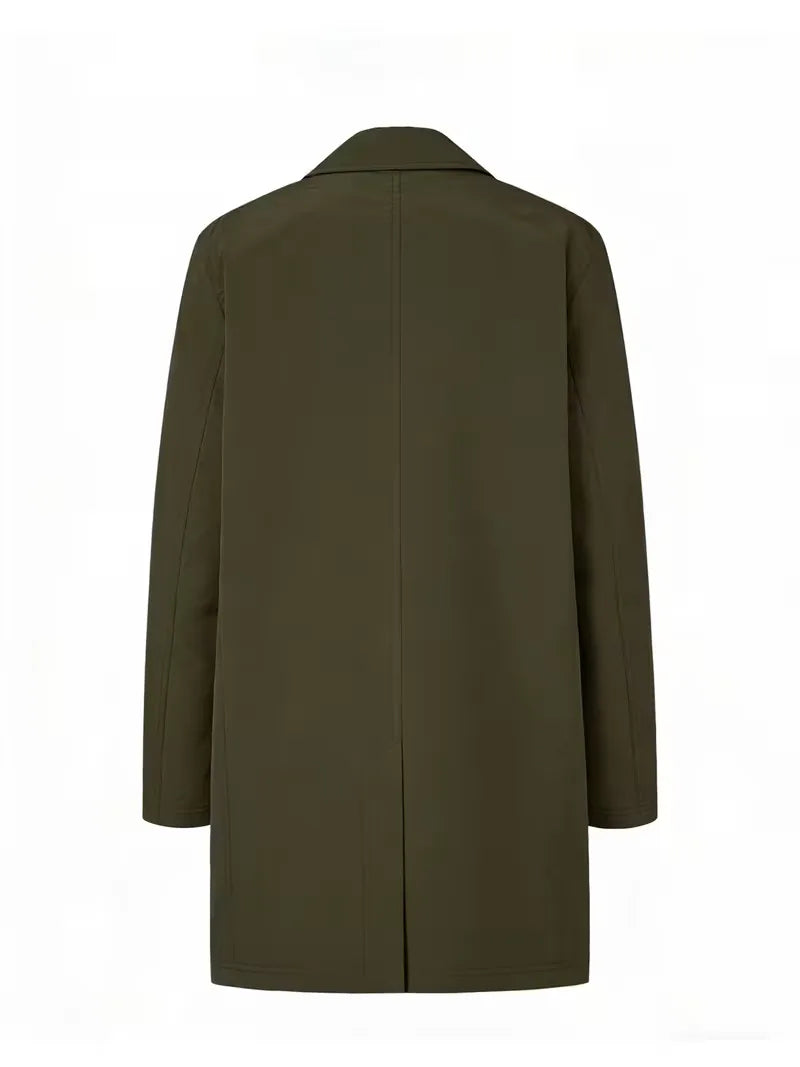 Slim fit trench coat with pocket detail