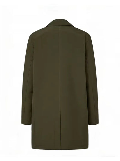 Slim fit trench coat with pocket detail