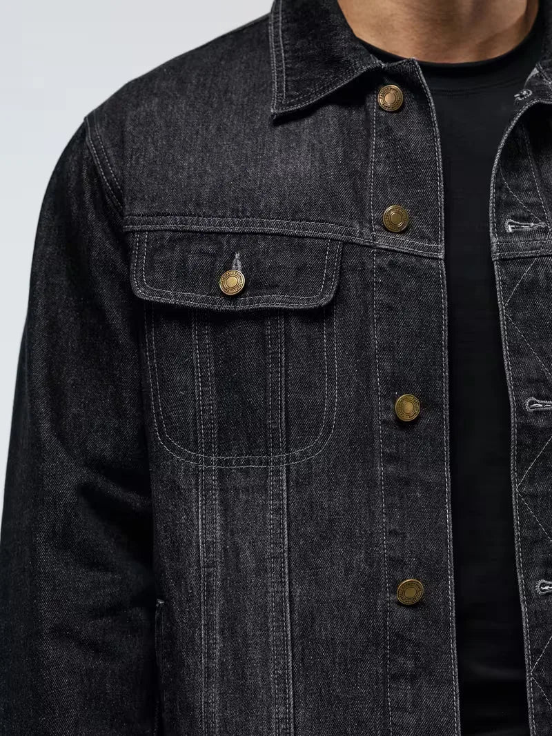 Denim Jacket with Long Sleeves