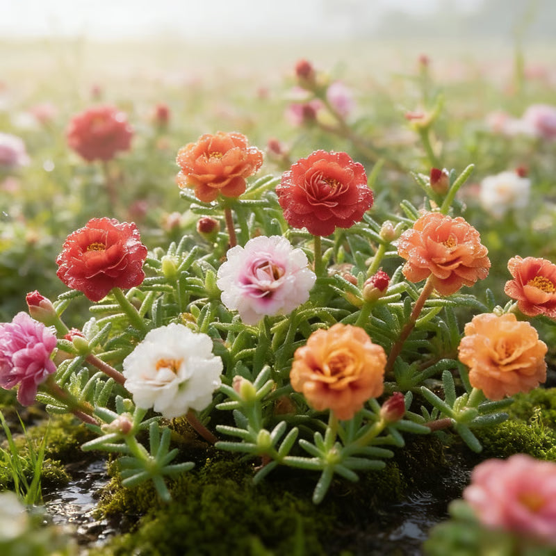 BloomBurst – Mélange de graines pour portulak d'été coloré et fleurs vivaces