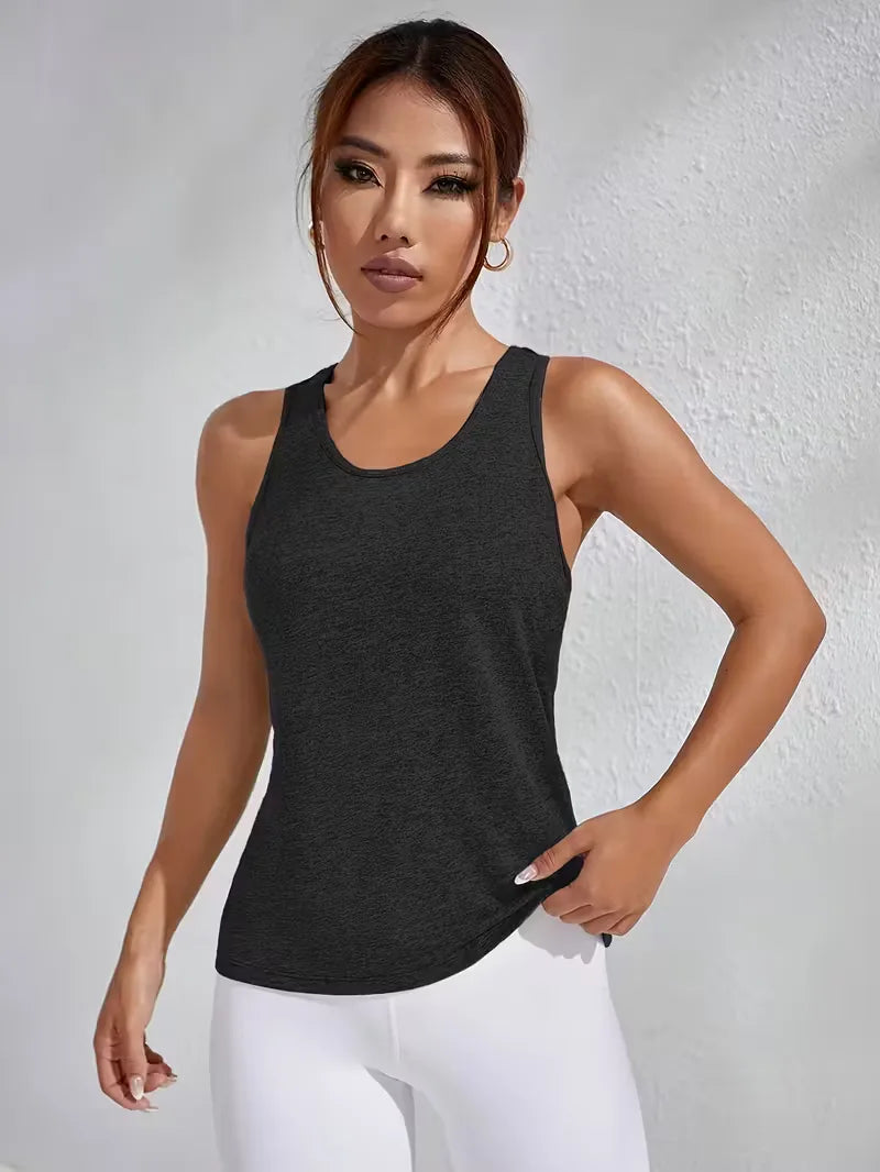 Racerback Sports Top with Mesh