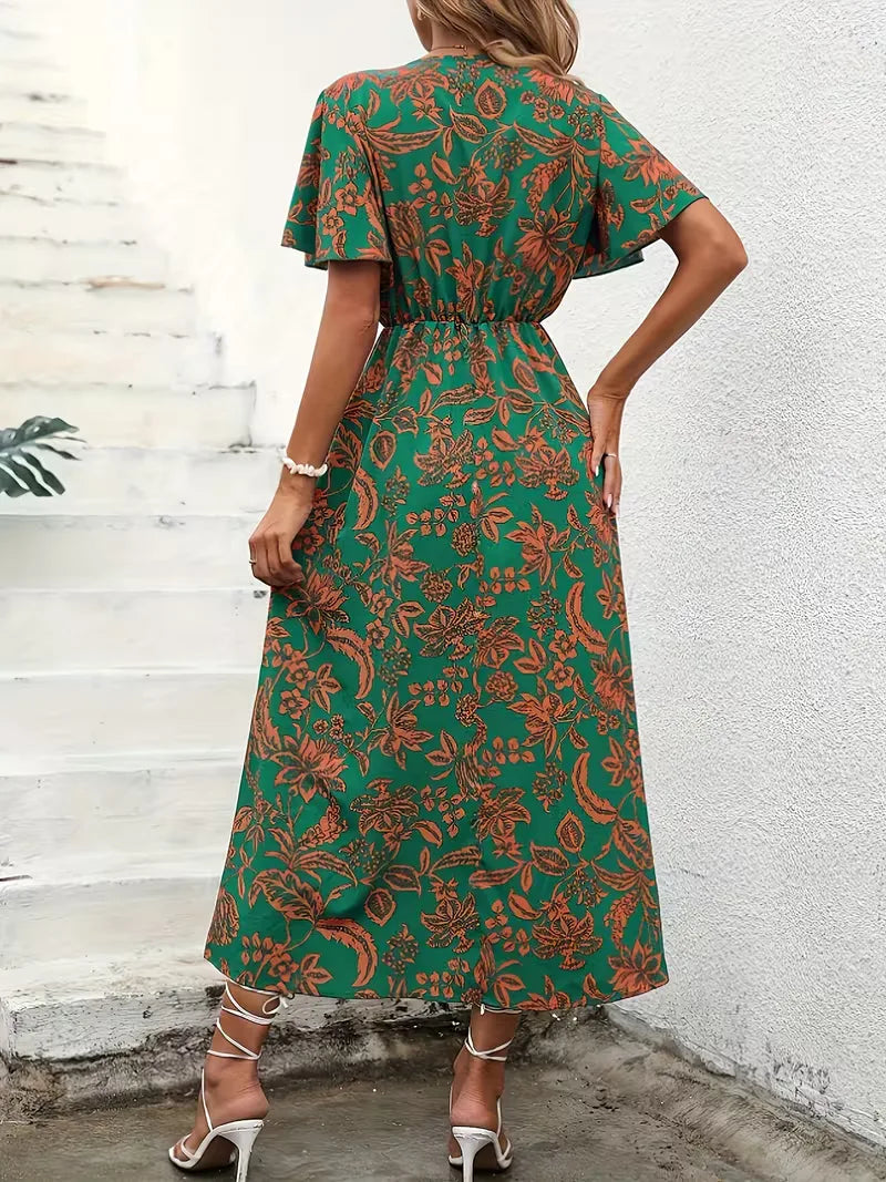 Wrap Dress with Floral Print