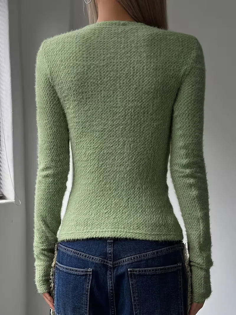 Long-sleeve top with long sleeves