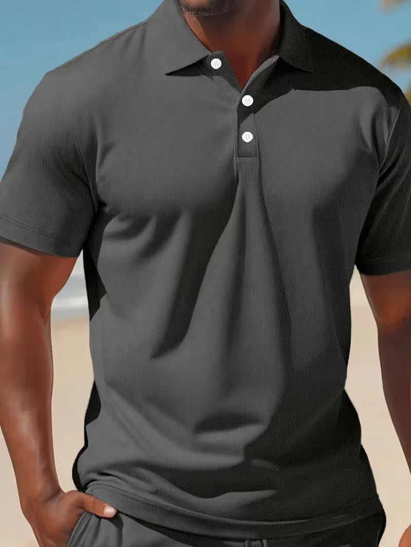 Summer clothing set with polo and shorts