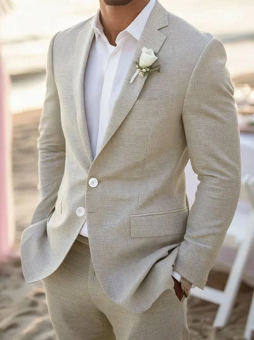Linen suit with slim fit