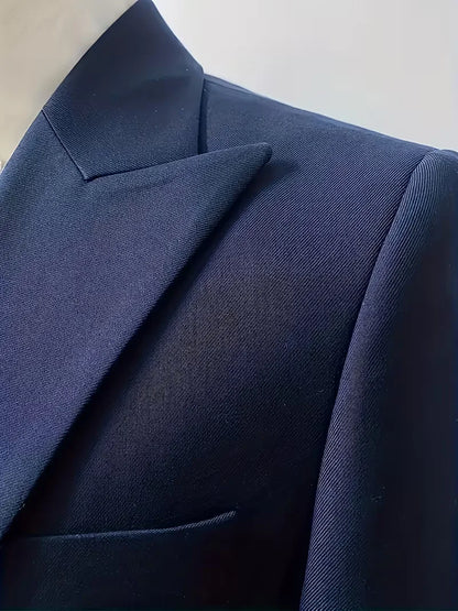 Three-piece suit with slim fit