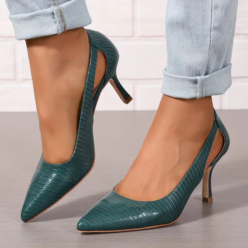 Stiletto with cut-out design