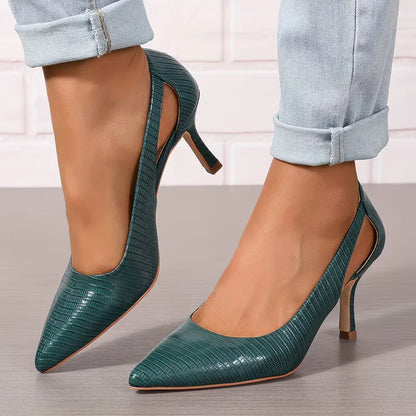 Stiletto with cut-out design