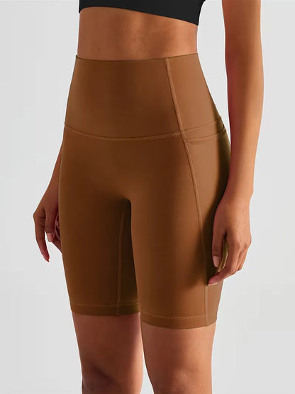 High-Waisted Sports Shorts