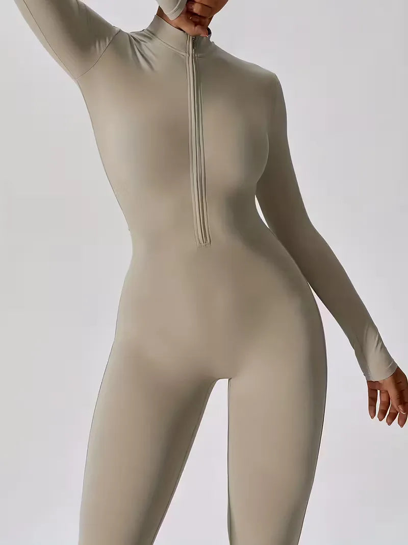 Jumpsuit with Mock Neckline