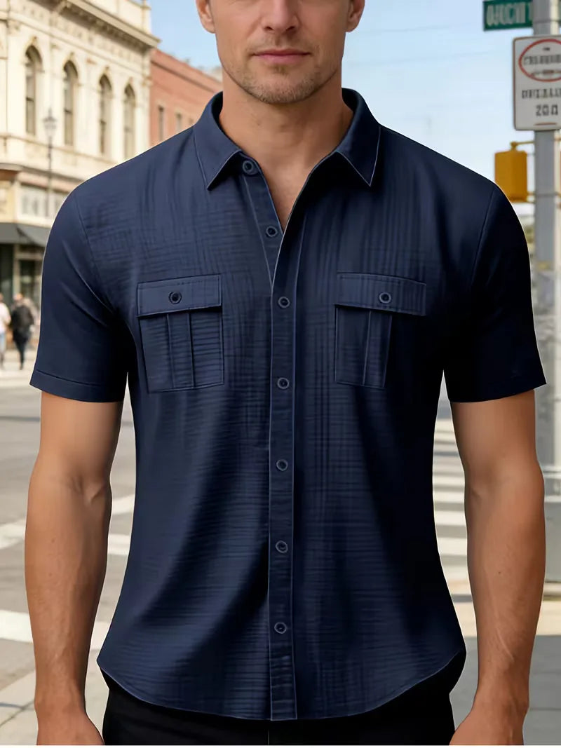 Short Sleeve Shirt with Chest Pockets