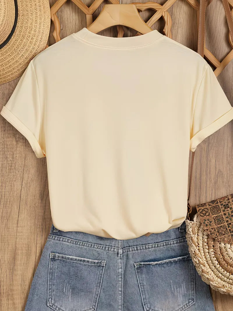 T-shirt with lotus flower print
