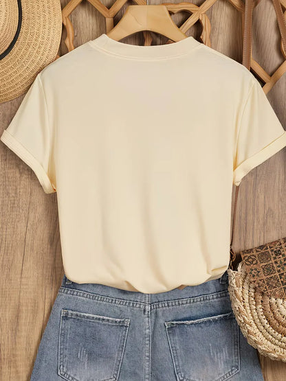 T-shirt with lotus flower print