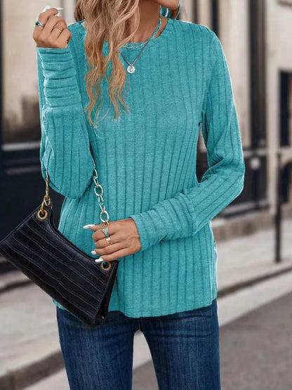 Long-sleeve with ribbed texture