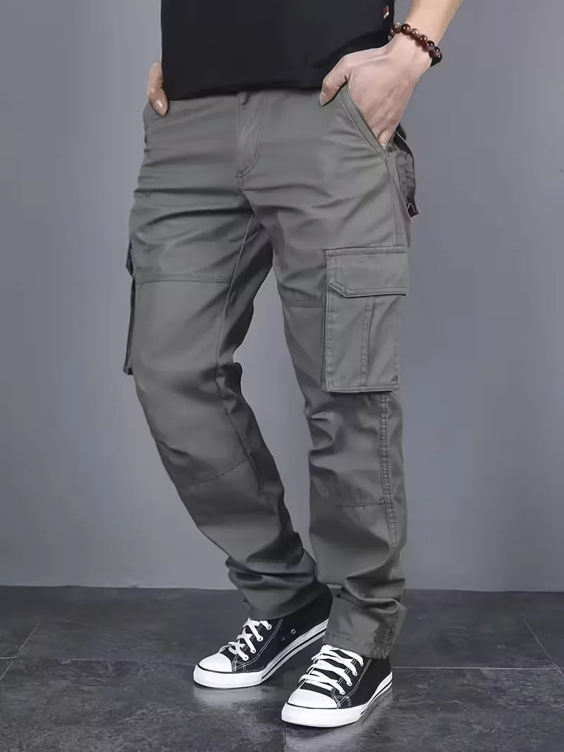 Cargo trousers with flap pockets