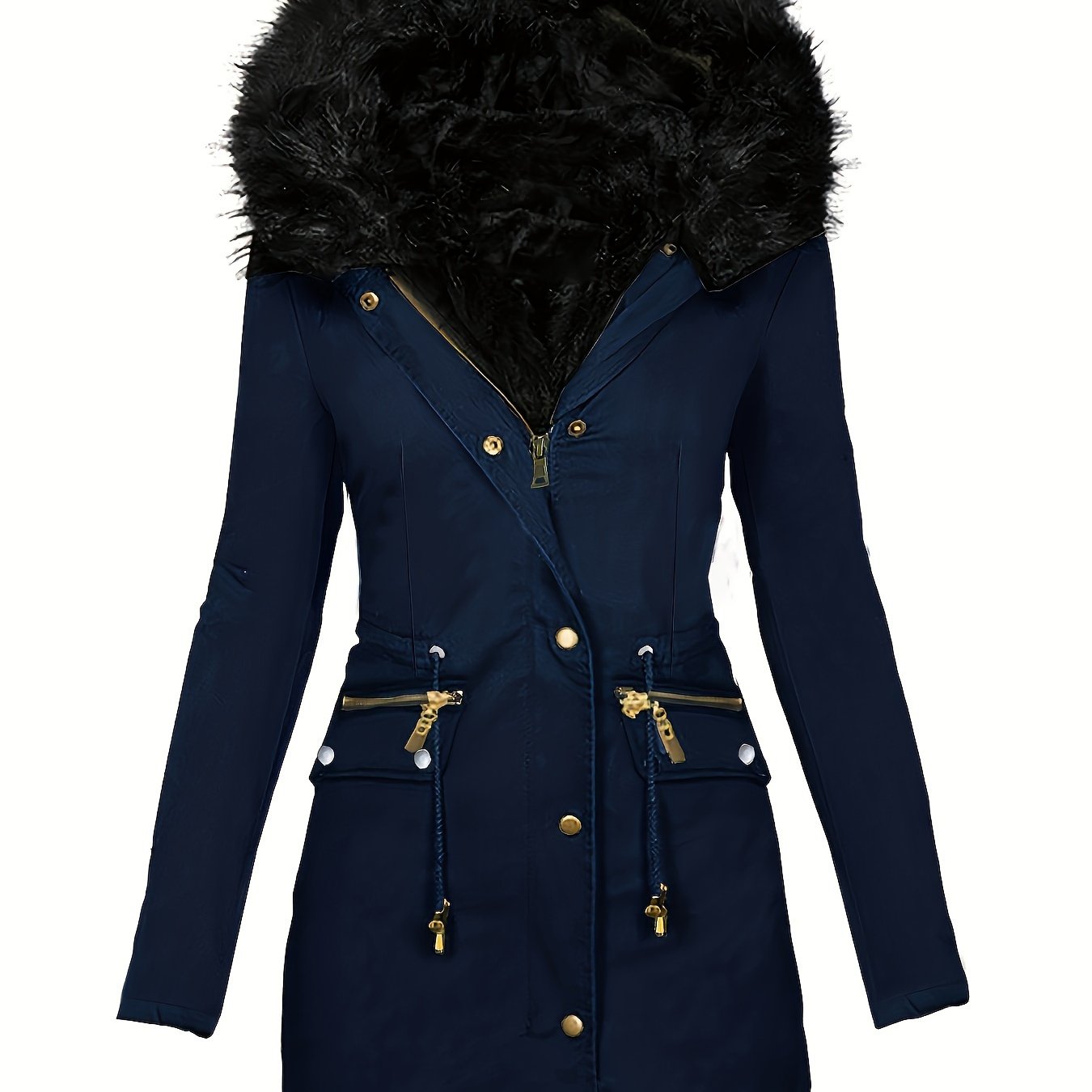 Feline | Casual hoodie parka with fuzzy trim