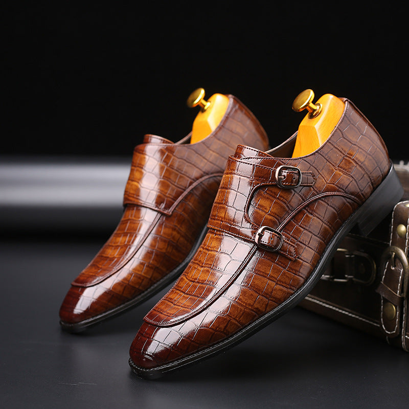 Felix | Leather breathable smart men's shoes with square toe