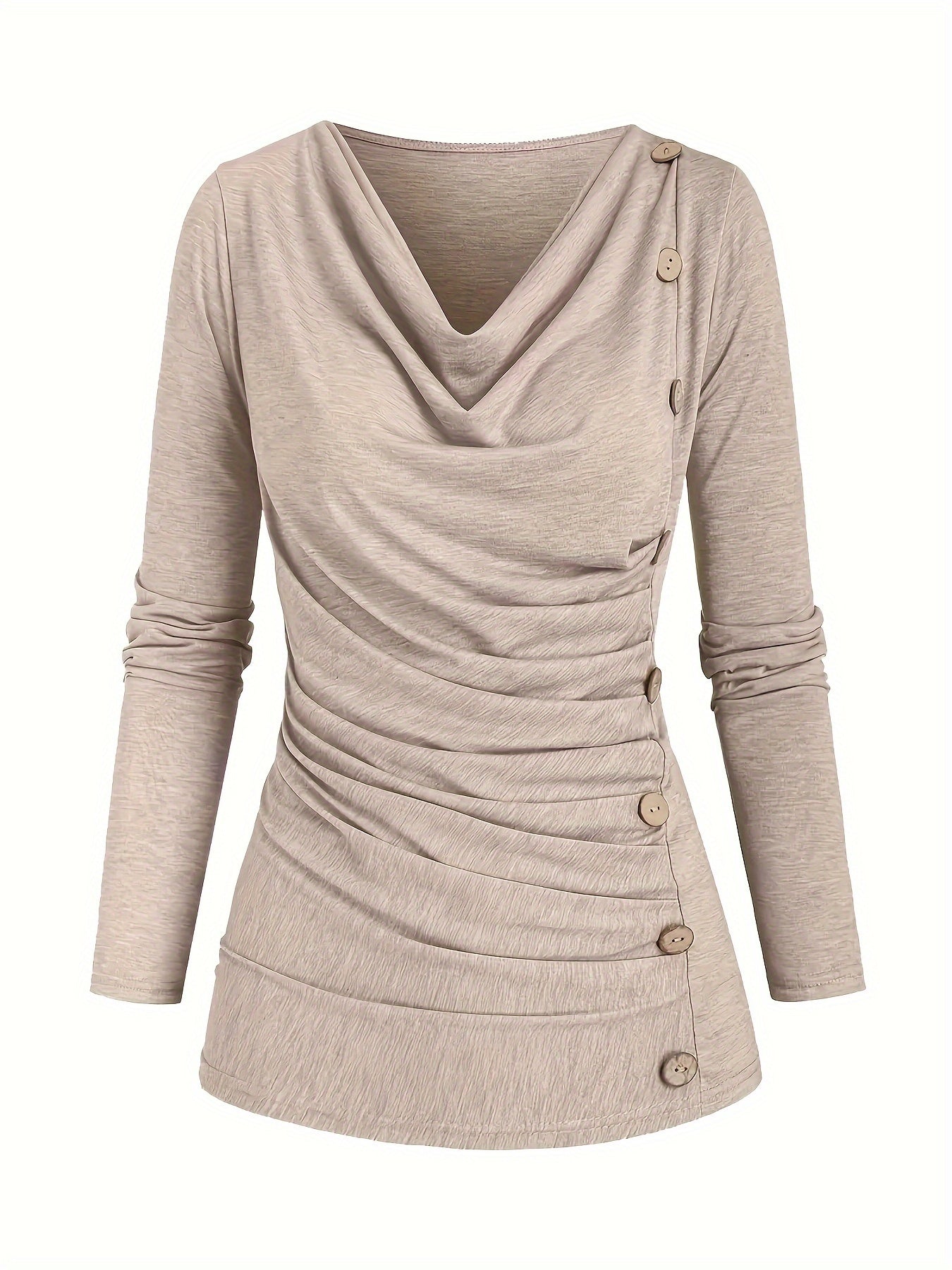 Femke | Casual knitted top with collar and ruffles