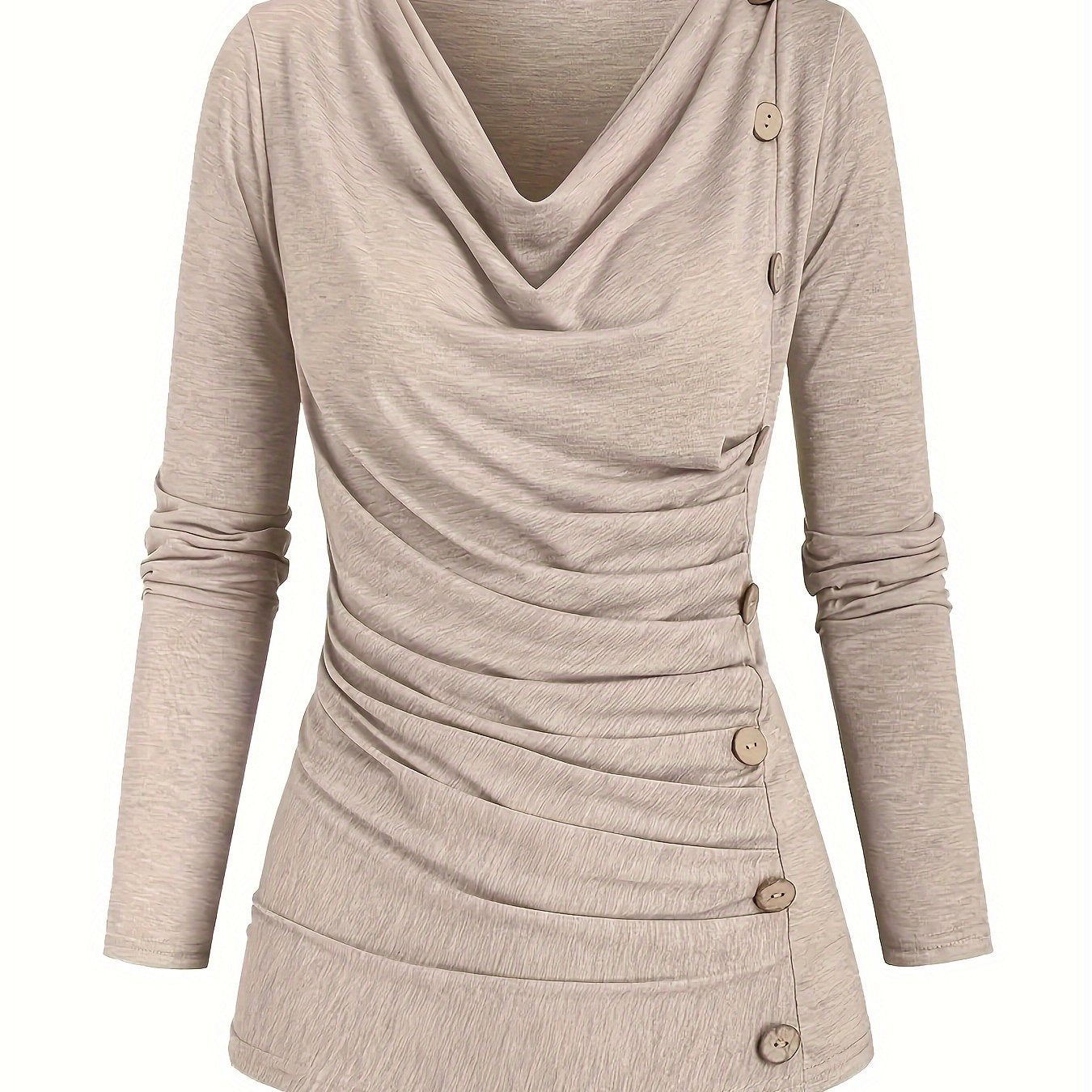 Femke | Casual knitted top with collar and ruffles