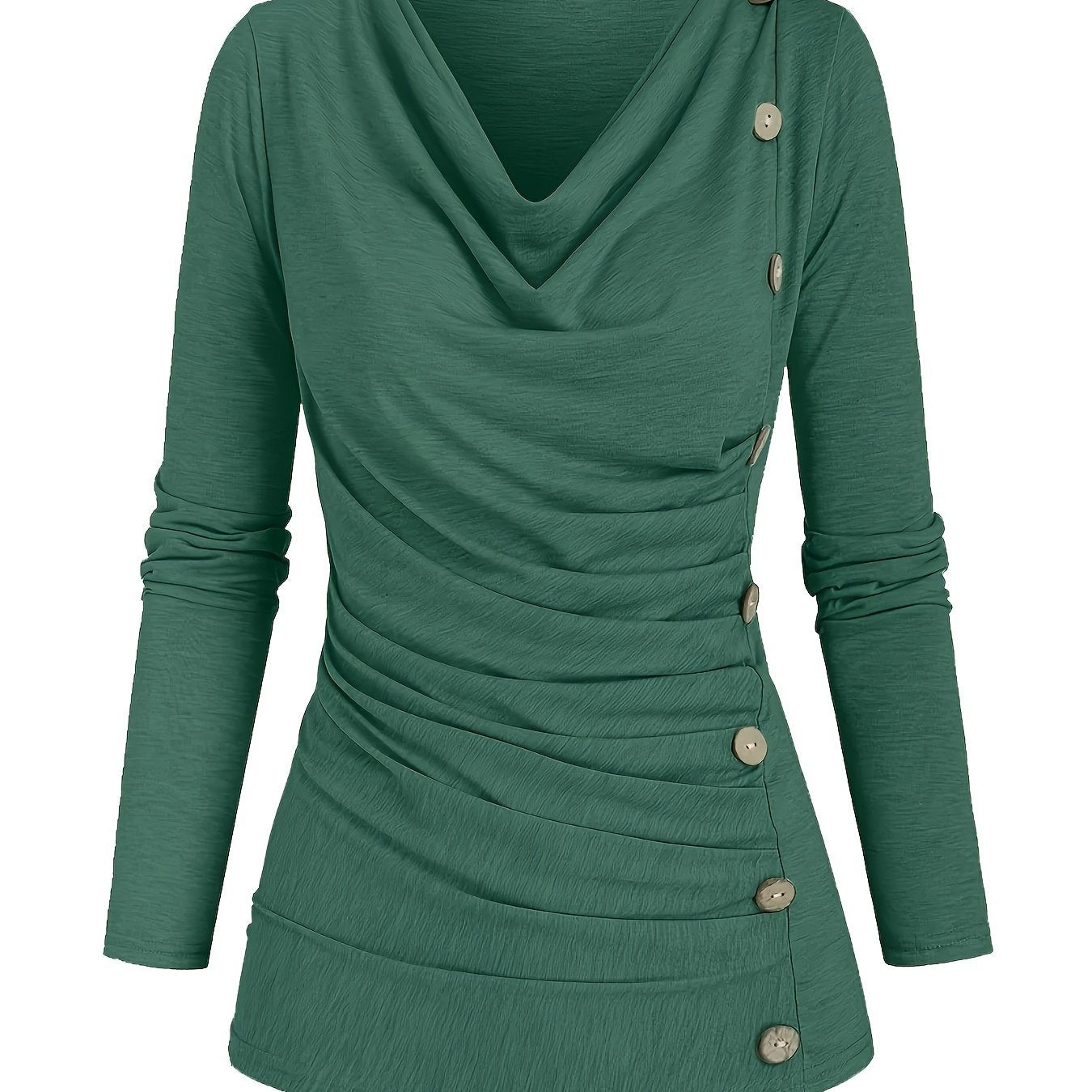 Femke | Casual knitted top with collar and ruffles