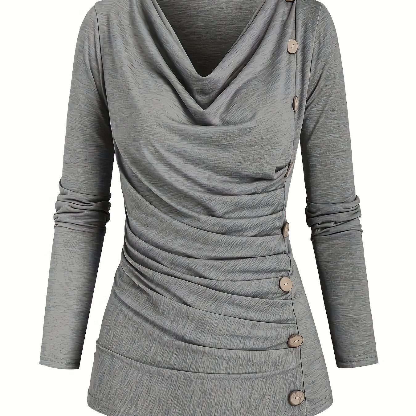 Femke | Casual knitted top with collar and ruffles