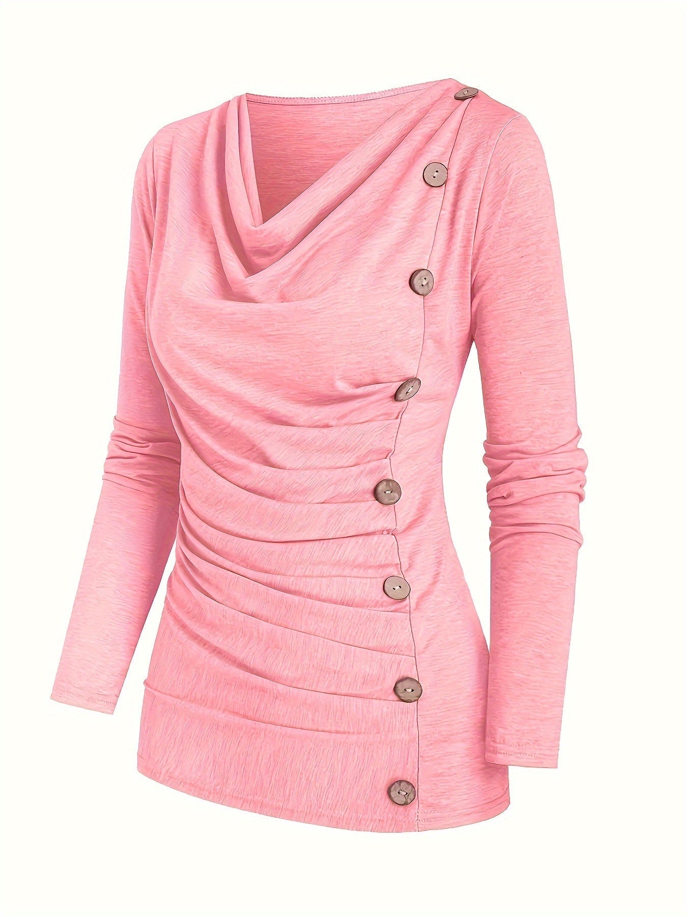 Femke | Casual knitted top with collar and ruffles